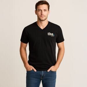 NWOT Rockstar & Angels V-Neck Black T-Shirt Sz Small